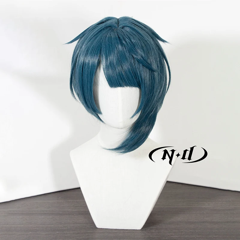 ND Xingqiu Cosplay Wigs Hairpiece Genshin Impact Cosplay Hair Wigs for Comic Con Coser Costume Party Heat Resistant Synthetic