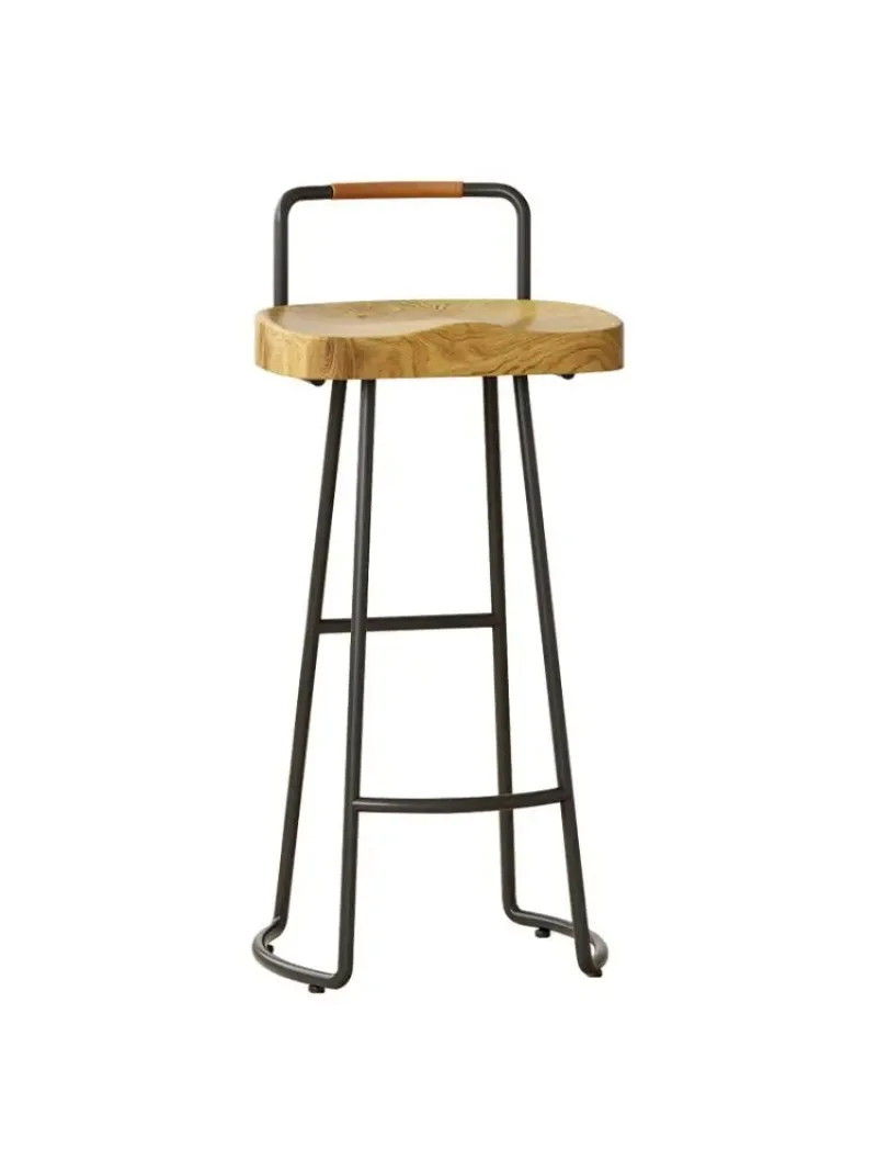 Bar Chair Modern Simple High Stool Solid Wood Bar Stool Nordic High Stool Commercial Bar Chair Household