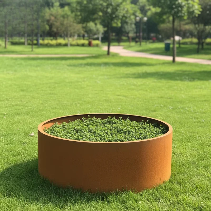 Large tree planting Garden bed planting Vegetable and flower trees Steel tree Irrigation ring