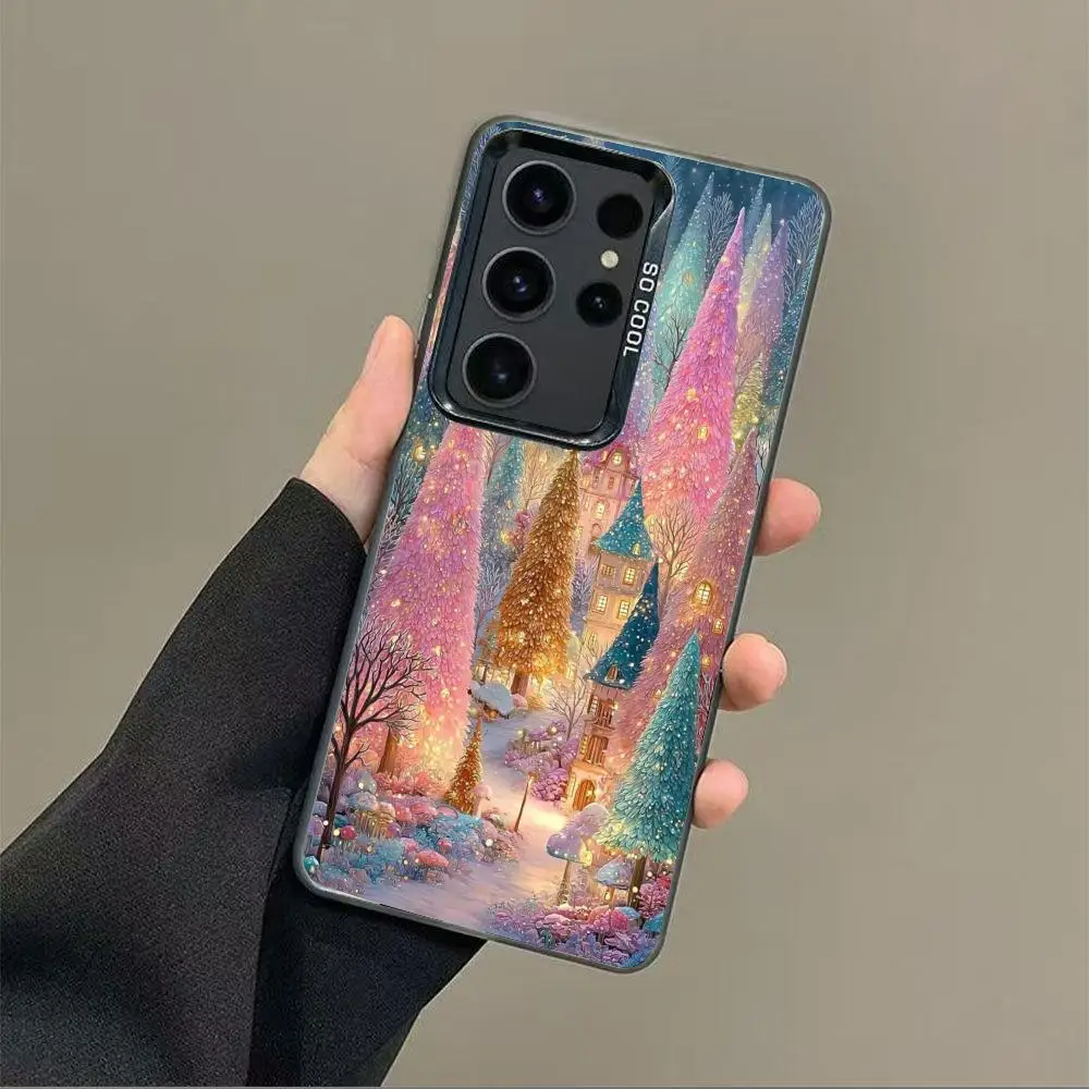 

Colorful tree design case for Galaxy S25 S24 S23 S22 S21 S20 Ultra/ FE/Plus shock-proof rear cover anti-fingerprint