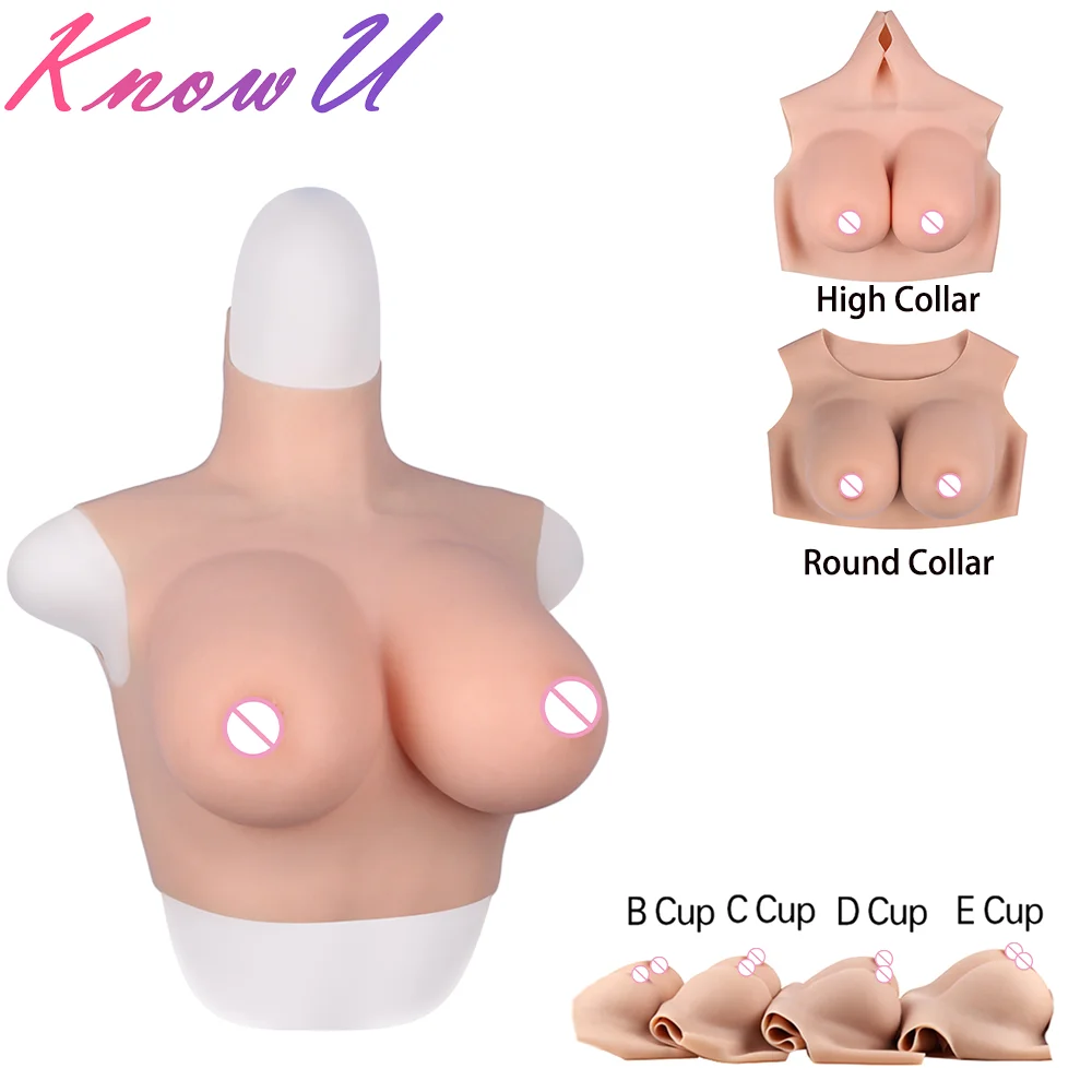 

KnowU BCDE Cup Cotton Filler Fake Chest Water Drop Breasts Form Cosplay Boobs for Drag Queen Sissy Crossdresser Transgender