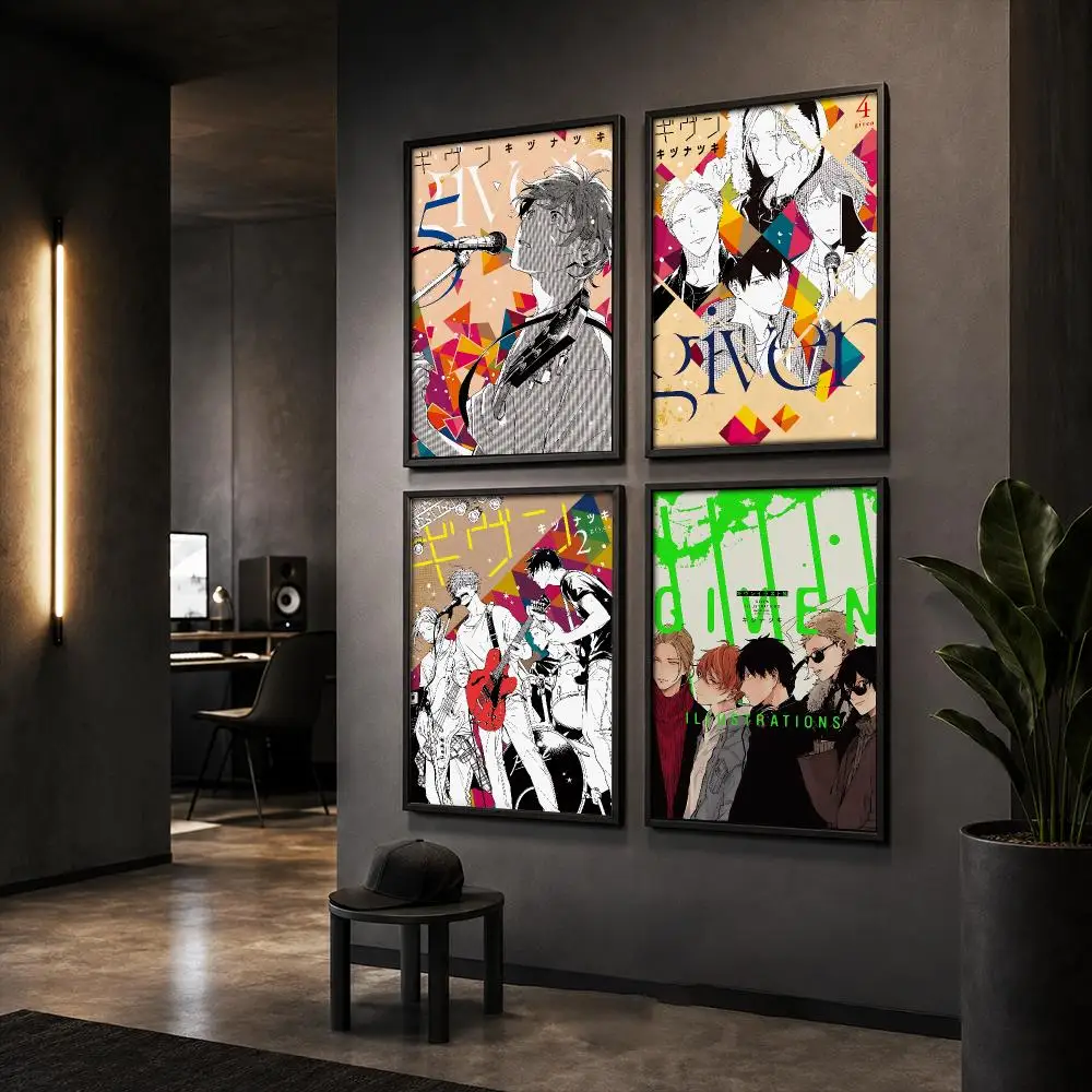 G-Given Anime Cartoon Poster HD Home Wall Stickers House Hallway Living Room Bedroom Bar Office Decor Art Prints