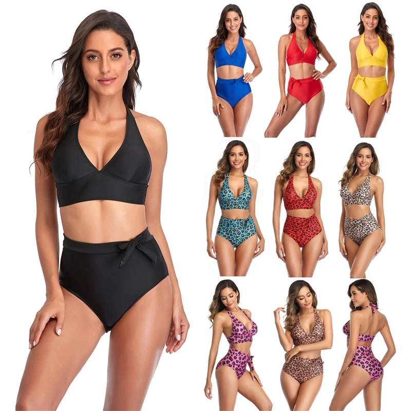 Two Piece High Waisted Swimsuits - Women Tummy Control Bikini Modest Bathing Suit 2PC 2025