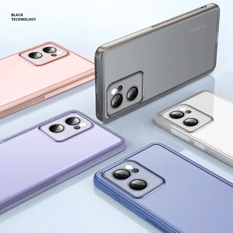 Original Acrylic Lens Film Phone Case for OPPO Reno7 Reno 7 Pro Lite 7Z Z Soft Silicone 7Pro 7Lite 5G Non Slip Border Back Cover