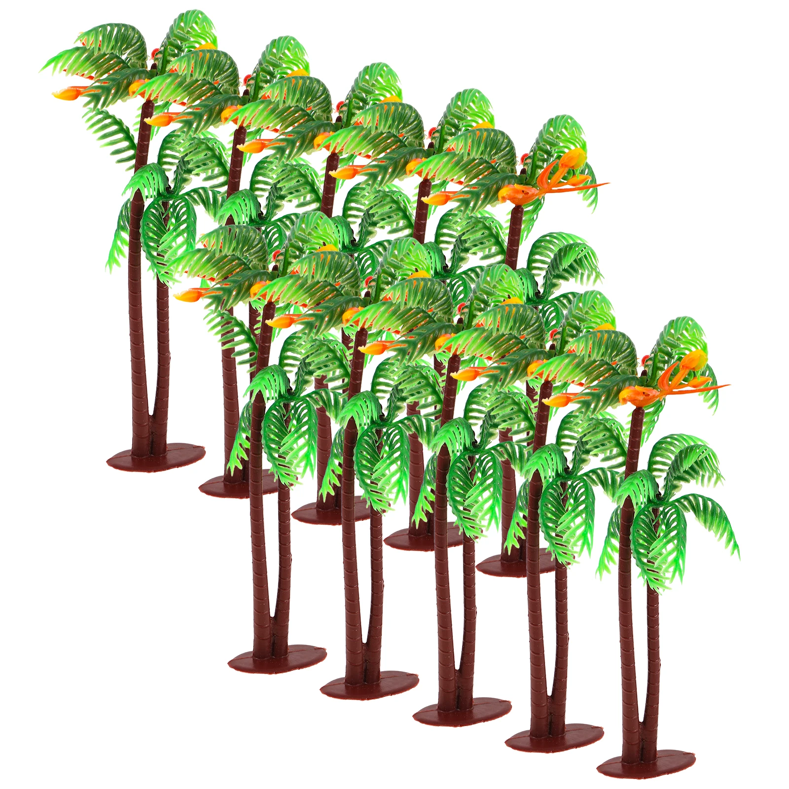 

10 Pcs Micro Landscape Landscaping Artificial Tree Indoor Palm Cupcake Model Tropical Plants Plastic