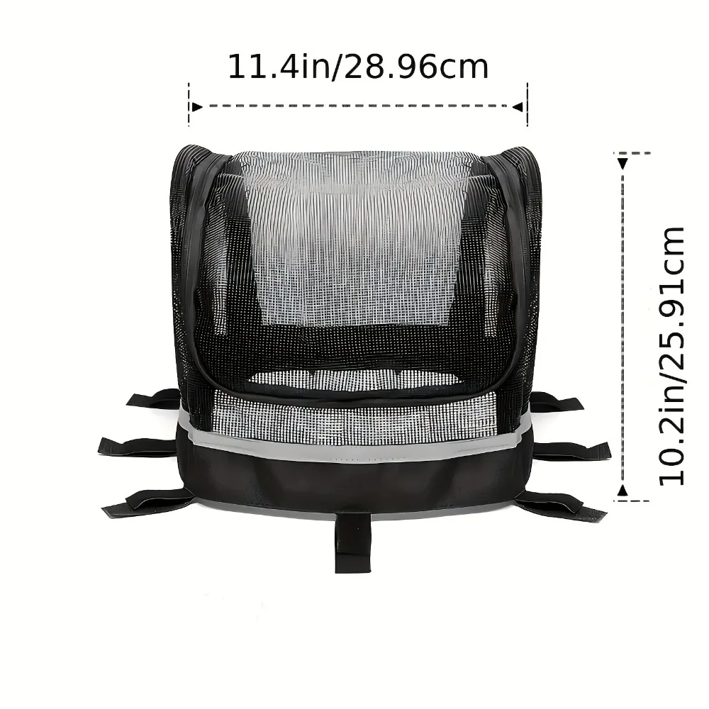 Funda para cesta de bici perros y gatos transpirable con cremallera - imagen 3