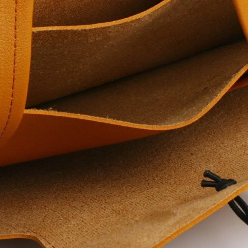 Messenger Large Capacity Laptop Bag Solid Color PU Protective Bag With Storage Pocket Rectangle Handheld Bag Men's Bag