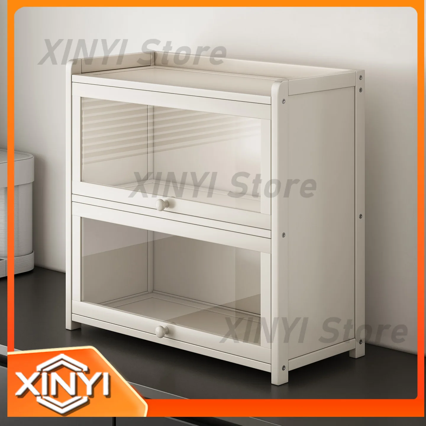 for Desktop Tea Cup Water Coffee Tea Set Storage Table Dust Cabinet Shelf Holder Dining Table Countertop Organizer Home