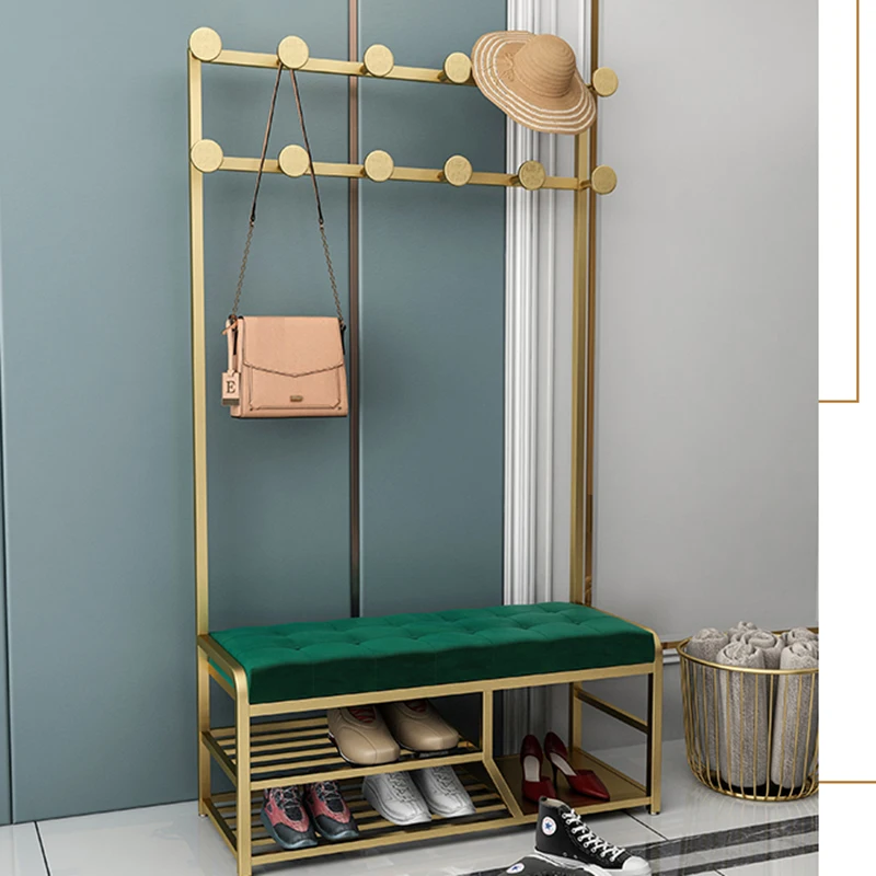 Standing Wall Coat Rack Hanger Foldable Entrance Multifunctional Clothes Rack Coat Stand Wardrobe Shoe Estantes Hall Furniture