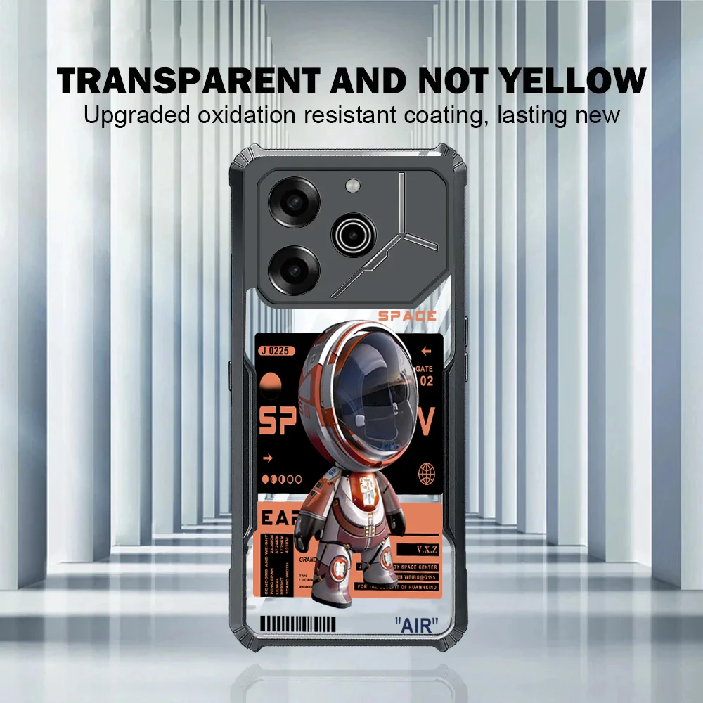 Transparent Phone Case For Tecno Pova 6 5 4 Pro Neo 3 2 Li7 Li9 Shock Fall Prevention Acrylic Case 2.Astronaut image 6