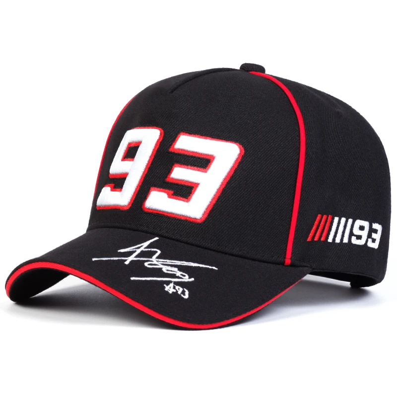 New Fashion 93 Letter Embroidery Adjustable Snapback Cap Unisex Hiphop Hats Outdoor Casual Baseball Caps Sunscreen Hat