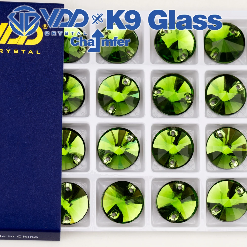 VDD Rivoli Mehrere Farben Top Qualität K9 Glas Nähen Auf Strass Kristall FlatBack Nähen Steine Für DIY Kleidungsstück Hochzeit Kleid – Detail 20
