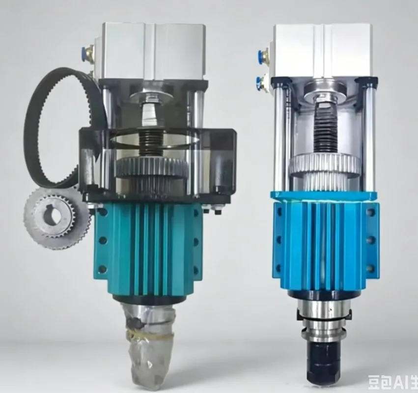 BT30 Unpowered Spindle with Pneumatic Cylinder, Semi-Automatic Tool Change for Engraving Drilling Metal Milling