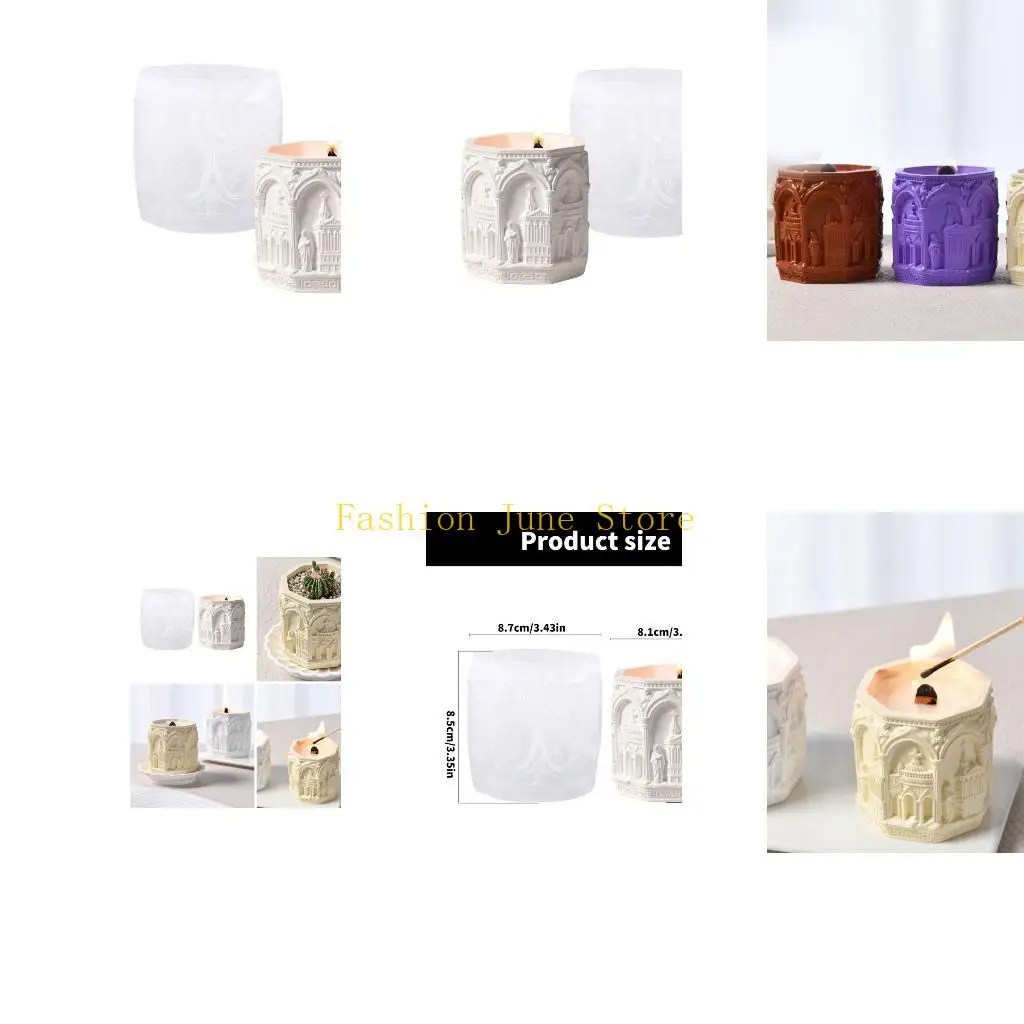 

N5KA Flexible Silicone Renaissances Template Wax Castes Mould Decoration