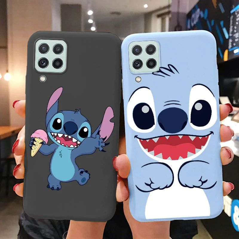 Phone Case For Samsung Galaxy A22 M22 4G A 22 5G A22S Back Cover Funny Stitch Cartoon Soft TPU Funda For Samsung a22 M 22 4G Bag