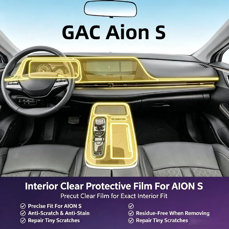 Film de protection transparent pour écran dédié de la console centrale GAC Aion S 23-25, autocollant de modification pour l'intérieur de la voiture
