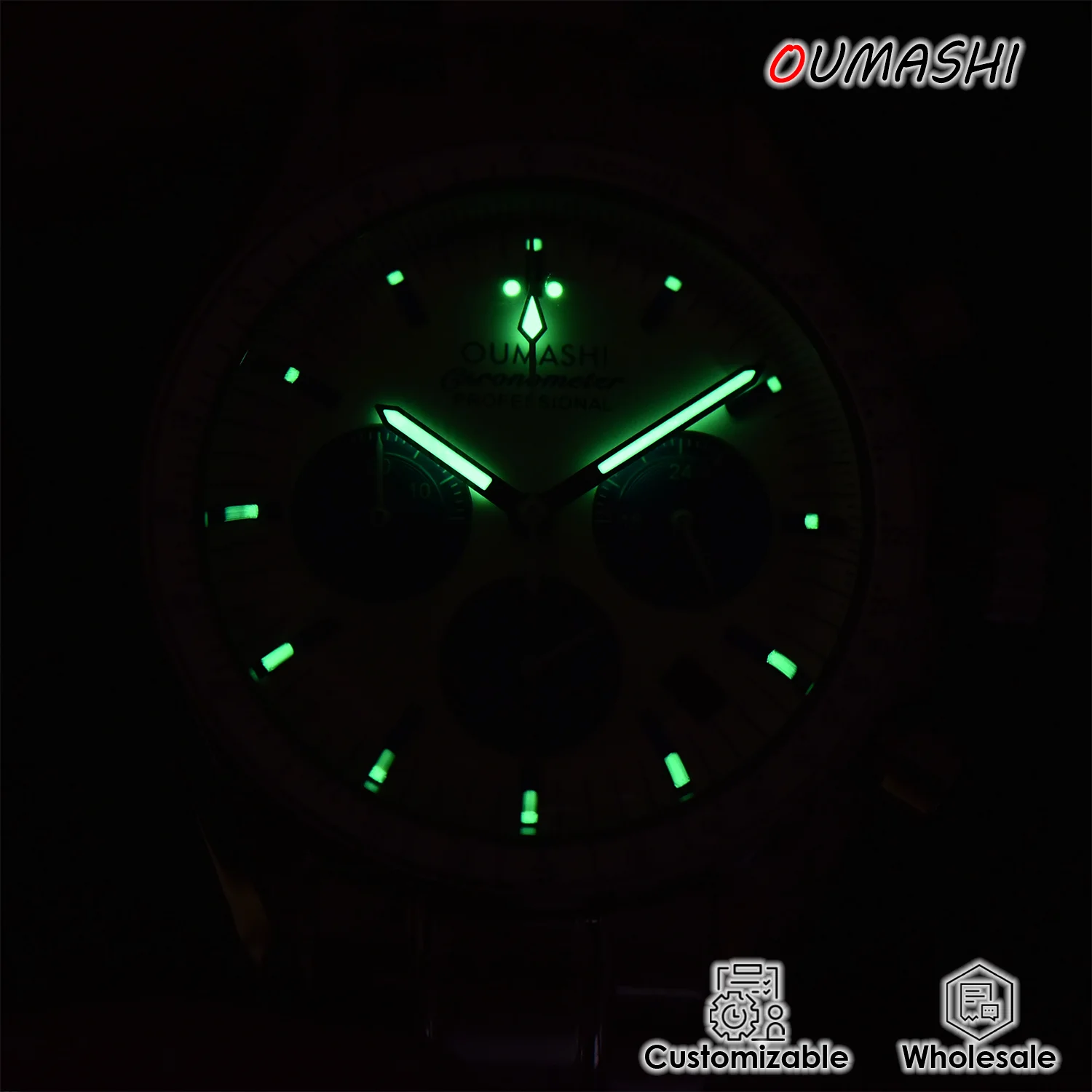 VK64 dial 32.5mm Dial Chronograph Luminous Date at 6 O'clock Watch Accessories Customizable Wholesale Watch Dial