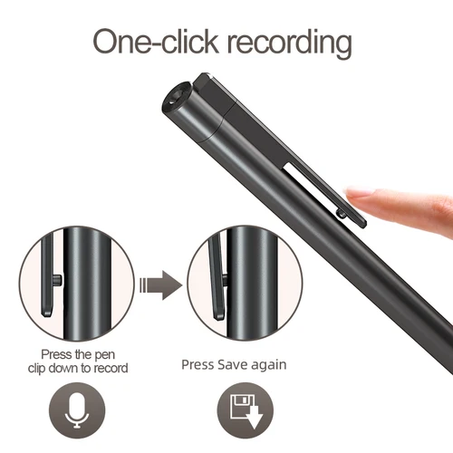 Imagen 2 del producto Grabadora de voz pluma de grabación profesional grabadora de sonido grabadora de sonido reducción de ruido inteligente automática fácil de usar 16G 32G 64G