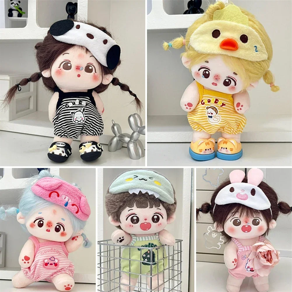 Jumpsuit set cute animal DIY toy dress For baby Three V3 for 20cm cotton plush clothing for upset duck plush doll accessories