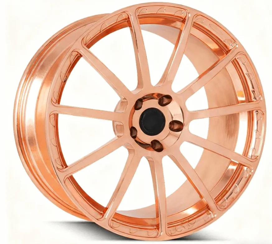 

FSC-1011 Custom Wheels Rose Gold 18 20 22 24 Inch 4 5 Hole Alloy Car Wheel Step Lip 5x114.3,5x120 for Tesla Benz BMW