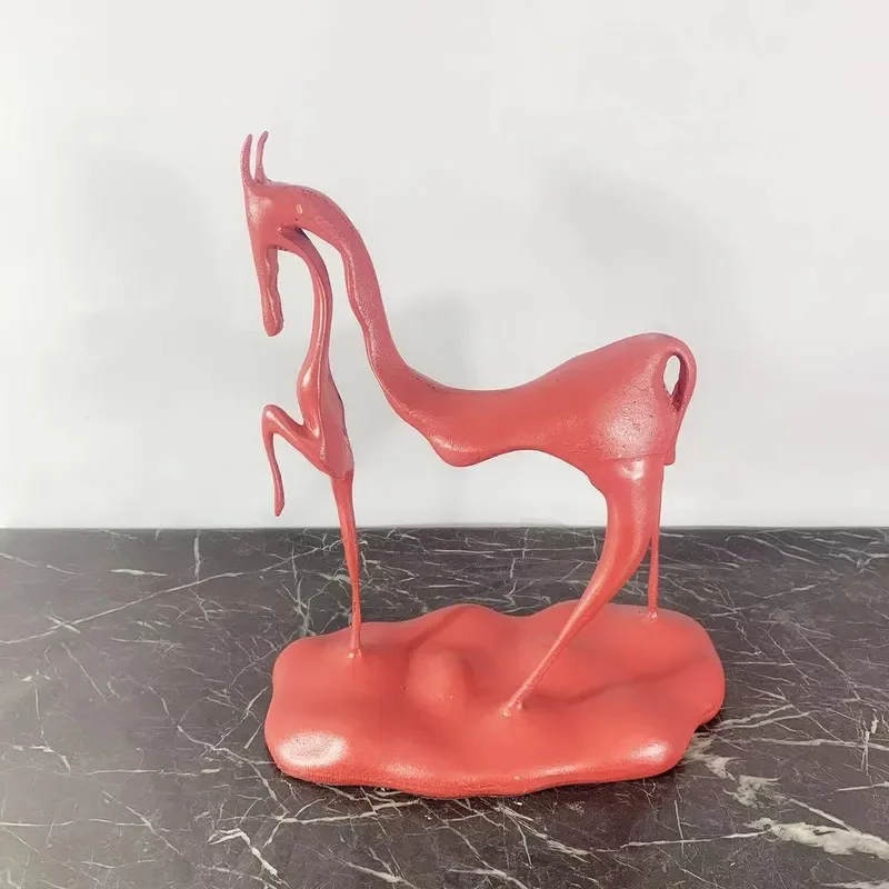 Modern Black Metal Horse Sculpture Abstract Hollow Art Statue for Living Room Study Home Decor Minimalist Geometric Animal