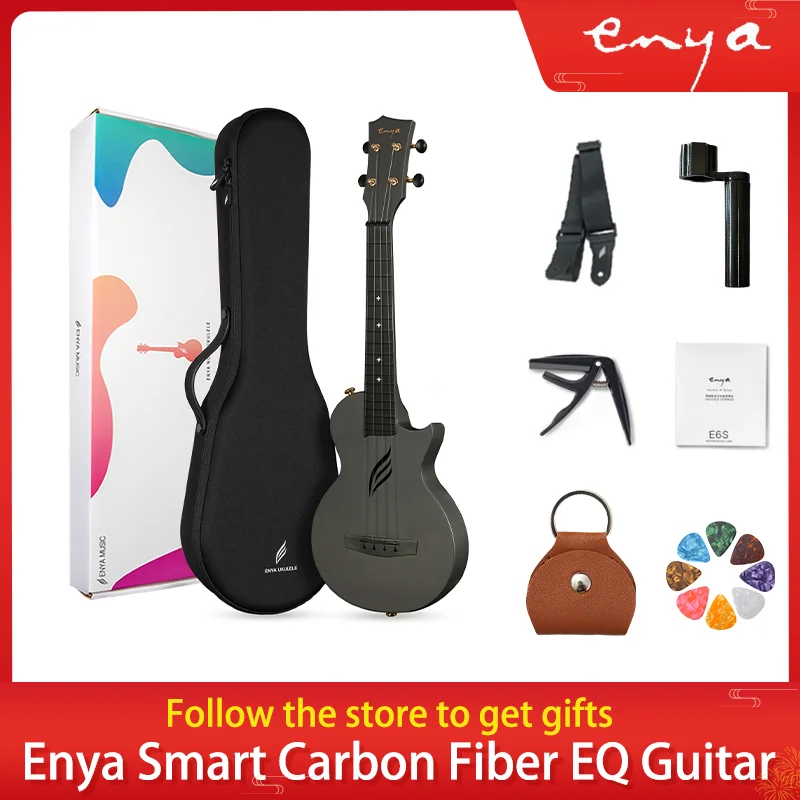 Enya Nova-Ukulele Intelligent Acoustic Guitar, 4 Strings, Carbon Fiber, Beginner Instrument, 23