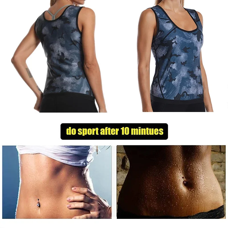 Saunaweste für Frauen, Gewichtsverlust, Workout-Top, heißes Schweiß-Tanktop, Fitness-Korsett-Top, schlankmachender Shaper, Sport, Fettverbrennung, Sauna-Anzüge