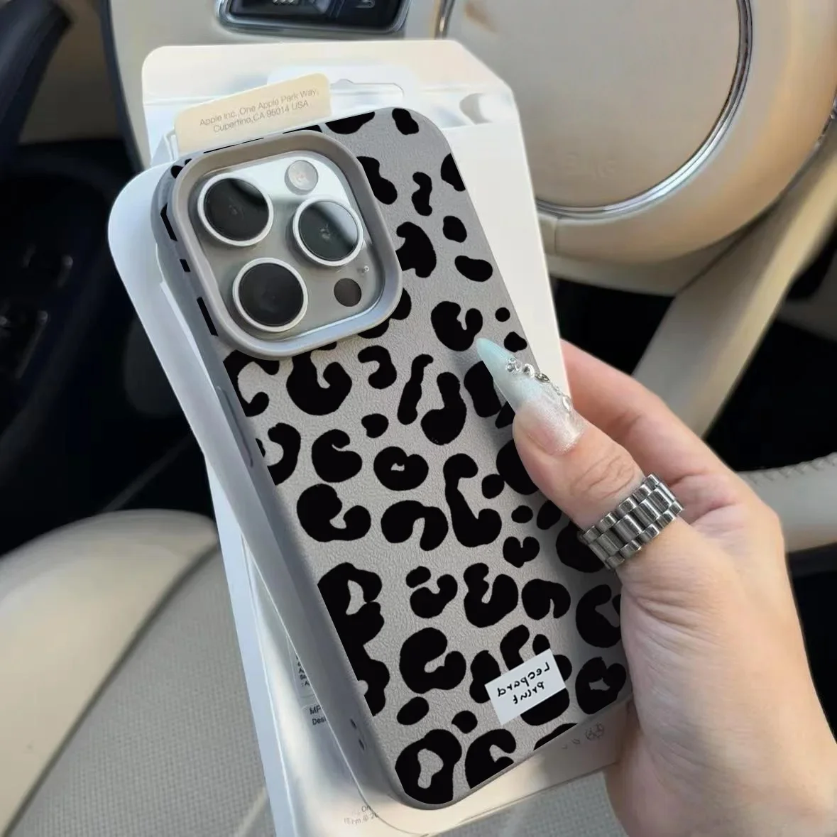 Pink Black Leopard Lichee leather pattern Phone Case For Oppo Realme 15 P3X 14 13 12 11 9 9i C75 C63 C55 C35 C30 Pro Plus 4G 5G