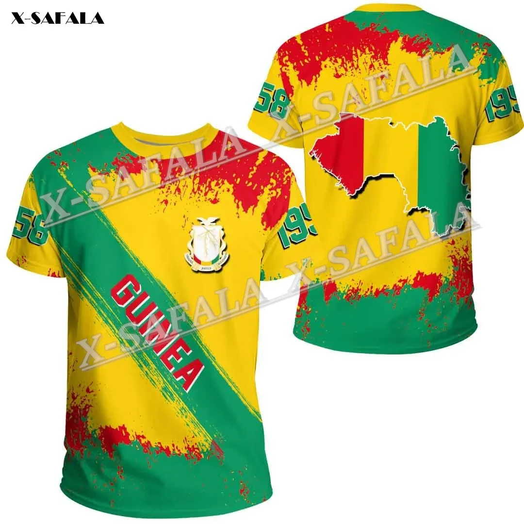 French Guiana Niue Gambia Marshall Sint Eustatius Founded Day Style 3D Print Soft Than Cotton No Fade T-shirt Men Female Top Tee