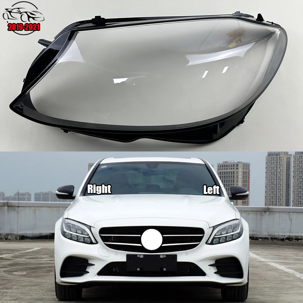 

For Mercedes-Benz C-Class W205 C180 C260L C280 C300 2019-2021 Headlight Cover Lampshade Transparent Headlamp Lamp Shell Lens