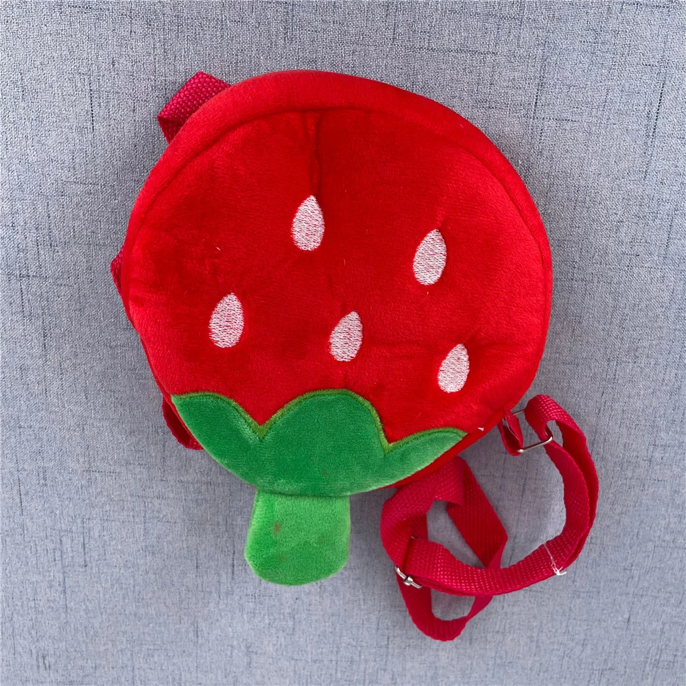 2 ألوان، حقيبة جديدة لطيفة على شكل فراولة من القطيفة بطول 14 مترًا، حقيبة عملات المعدنية، حقيبة كتف، محفظة للعملات المعدنية