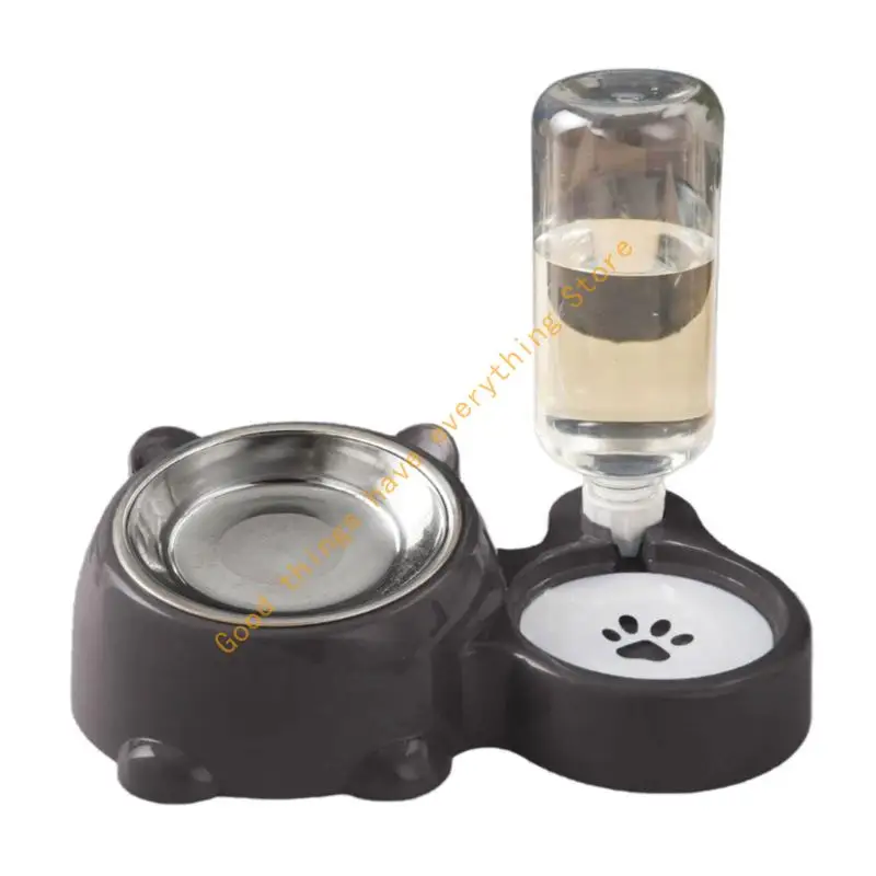 

55KF Pet Water Dispenser Double Bowl Set For Medium Sized Pet Easy to Clean