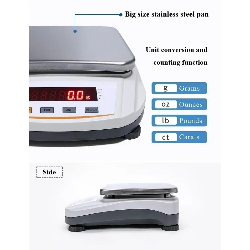 Digital Analytical Electronic Balance YP Series High Precision Rechargeable 0-5000g X 0.1g Laboratory Lab Scale