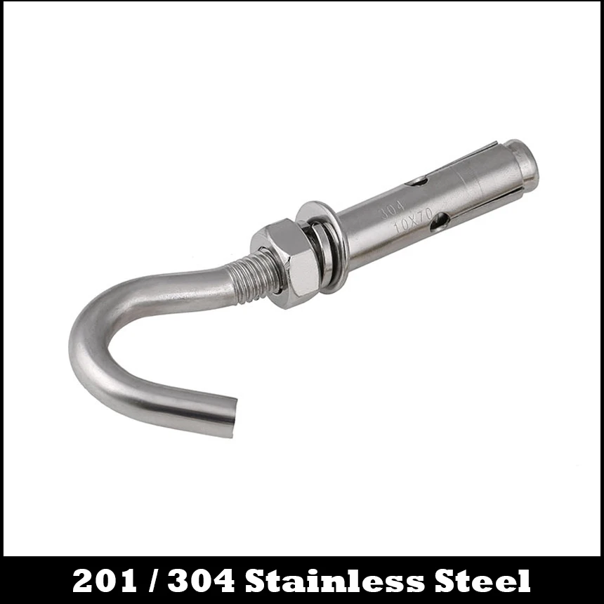 

M6 M8 M10 M12 201 304 Stainless Steel 201ss 304ss Expansion Screw Open Cup Lifing Hanging Hook Concrete Anrchor Bolt