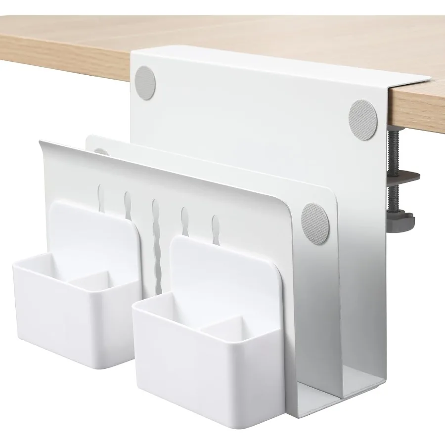 تخزين جانبي للمكتب تحت المكتب، حامل الكمبيوتر المحمول، منظم الملفات المعلق الجانبي، لا يوجد مشبك مثقاب على صينية إدارة الكابلات، عقد الكمبيوتر المحمول #2