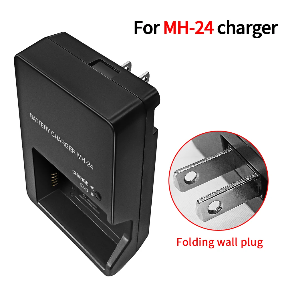 MH-24 Ladegerät für Nikon EN-EL14 14A Kamera, Akku P7000 P7100 D3100 D5100 D3200 US-Standard-Direkteinfügungsladung in der Wand