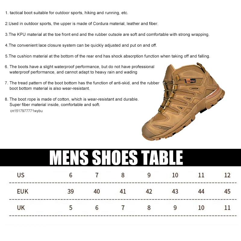 KIICEILING K3D Leather Men\'s Boots Combat Desert Tactical Boots Male Shoes Work Safety Shoes Motocycle Snow Boots