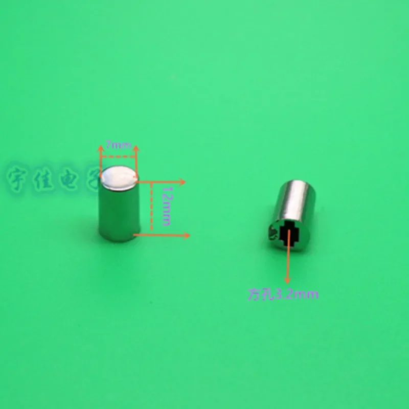 10 Piece 7 * 12mm light touch button cap plated button cap square hole 3.2mm plated silver panel switch button