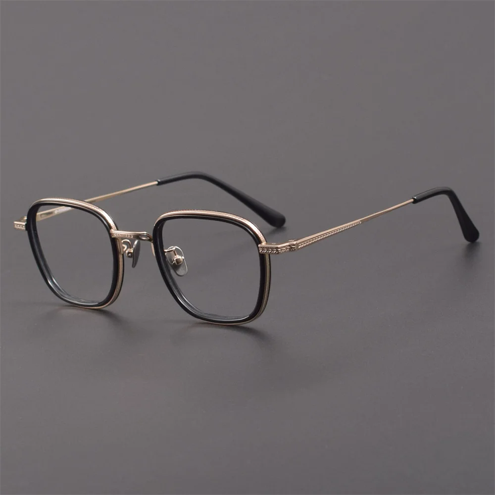 Men's nearsighted glasses with half frame can be equipped with anti blue light radiation optical frame