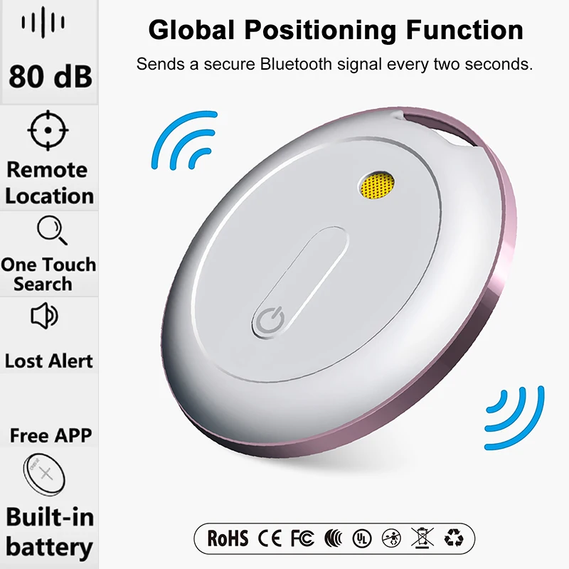 

Bluetooth Tracker Pet GPS Global Locator for Apple Wireless Dog&Cat Anti-Lost Reminder 365 Days Duration Compatible with Find My