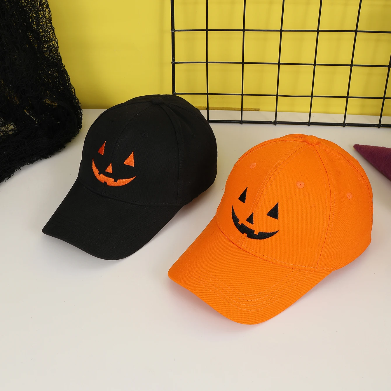 Halloween lustige Persönlichkeit gestickt lächelnde Gesichts kappe einfach alles Shopping Trip Party Party Baseball mütze