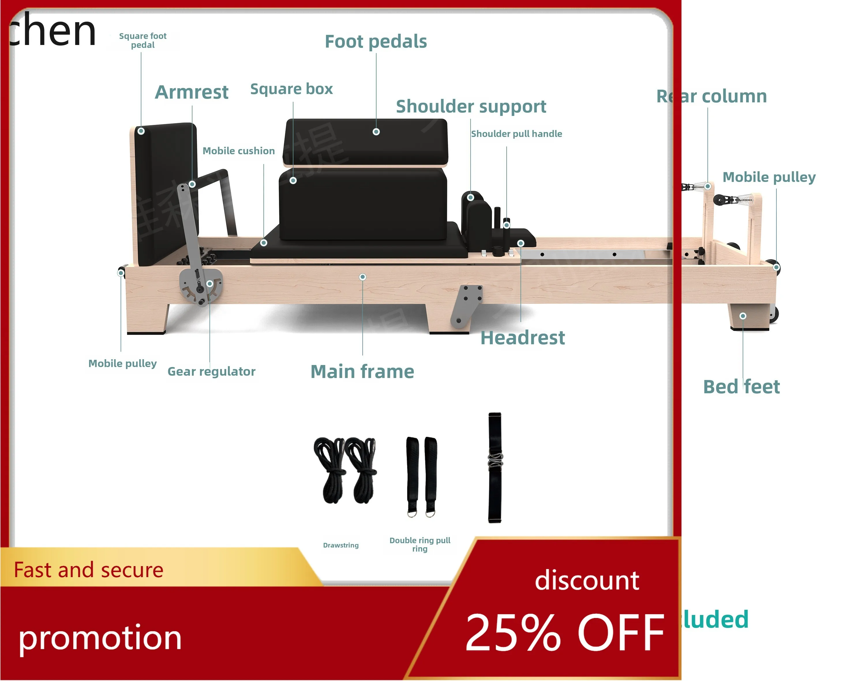

HT wooden folding core bed household fitness commercial equipment yoga studio equipment private education