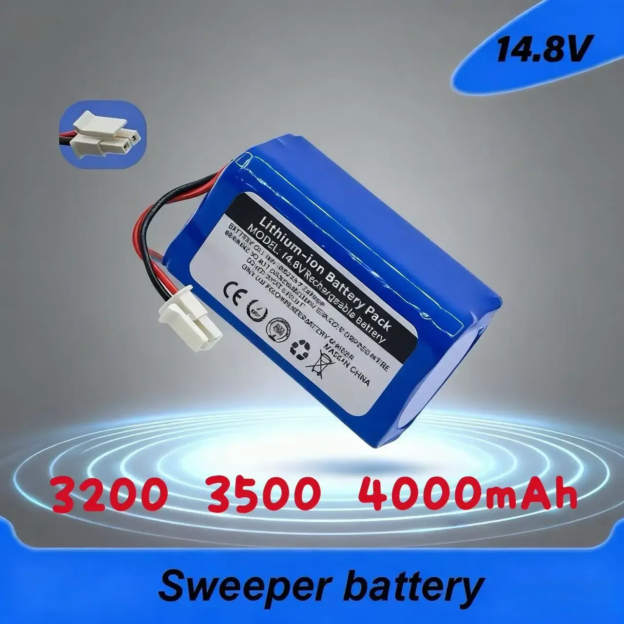 

Новая аккумуляторная батарея 18650 для робота-пылесоса 4S1P 14.8V 3200mAh для Polaris Imou Bagotte BG800 (модель 2025 года)