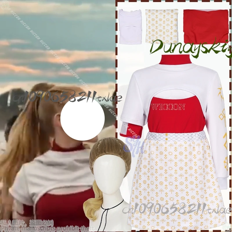 مكان أن يكون لنوفا فيلم زومبي تأثيري أنيمي زي الأحمر والأبيض المصفقين موحدة Y2K الشرير البدلة الباروكات هالوين #1