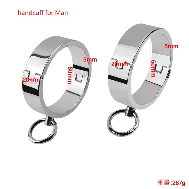 HotX Metal Steel Bondage Cuffs Collar Handcuff Ankle Wrist Cuff Shackl Slave Sex  Restraint Necklace Sex Toy for Couple