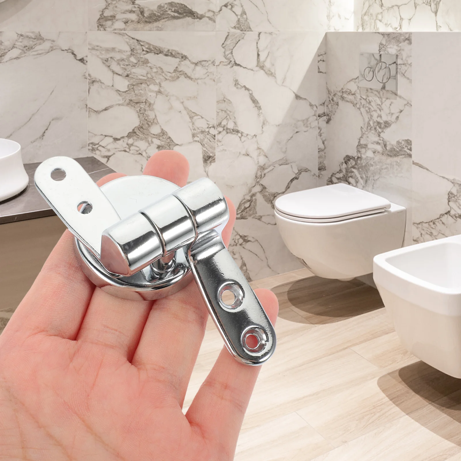 

1 set 1 Set Stainless Steel Adjustable Toilet Seat Hinge Replacement Parts Universal Fit Fixings Hardware Toilet Accessories