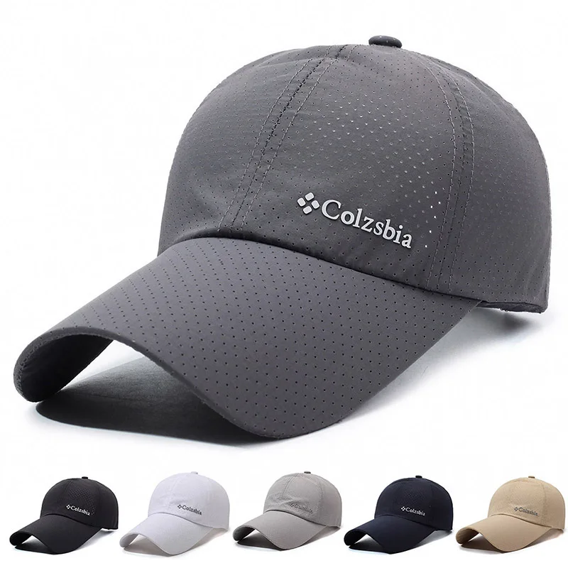 Spring/Summer New Men's And Women's Quick Drying Breathable Mesh Extended Brim Baseball Cap Beach Sports Letter Print SimpleB147