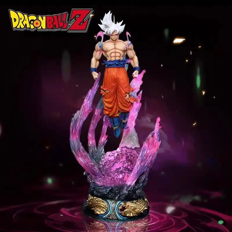 25cm Dragon Ball Anime Figure Son Goku Figures Ultra Instinct Super Saiyan Statue Pvc Emit Light Model Decor Collection Toy Gift