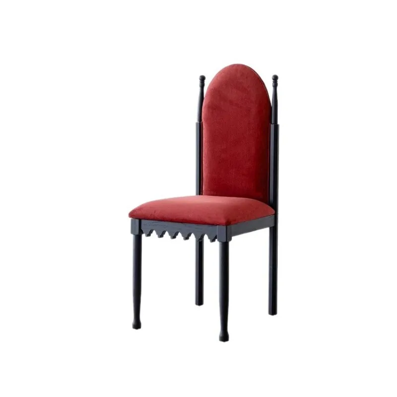 

#For French solid wood dining chair soft bag makeup stool retro high endorsement chair American high-end