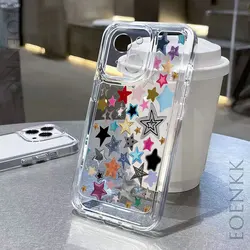 Transparent Star Phone Case Samsung Galaxy A55 A35 A15 A71 A72 A73 S23 S24 S22 S21 S20 FE Ultra Note10 20 5G Plus Silicone Cover